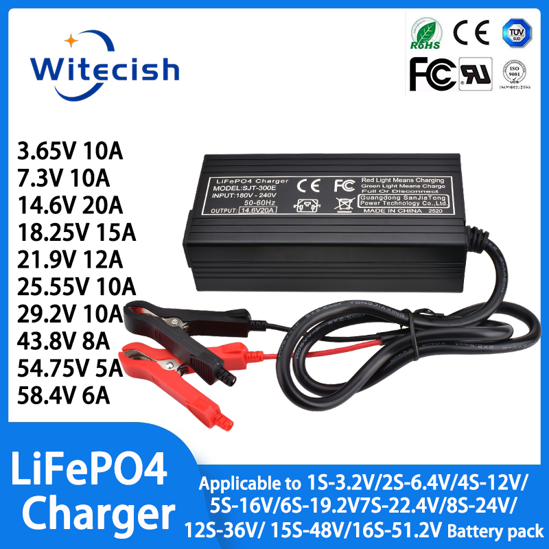 84V 20A Smart Charger - Ładowarka LiFePO4 3.65V 10A 7.3V 10A