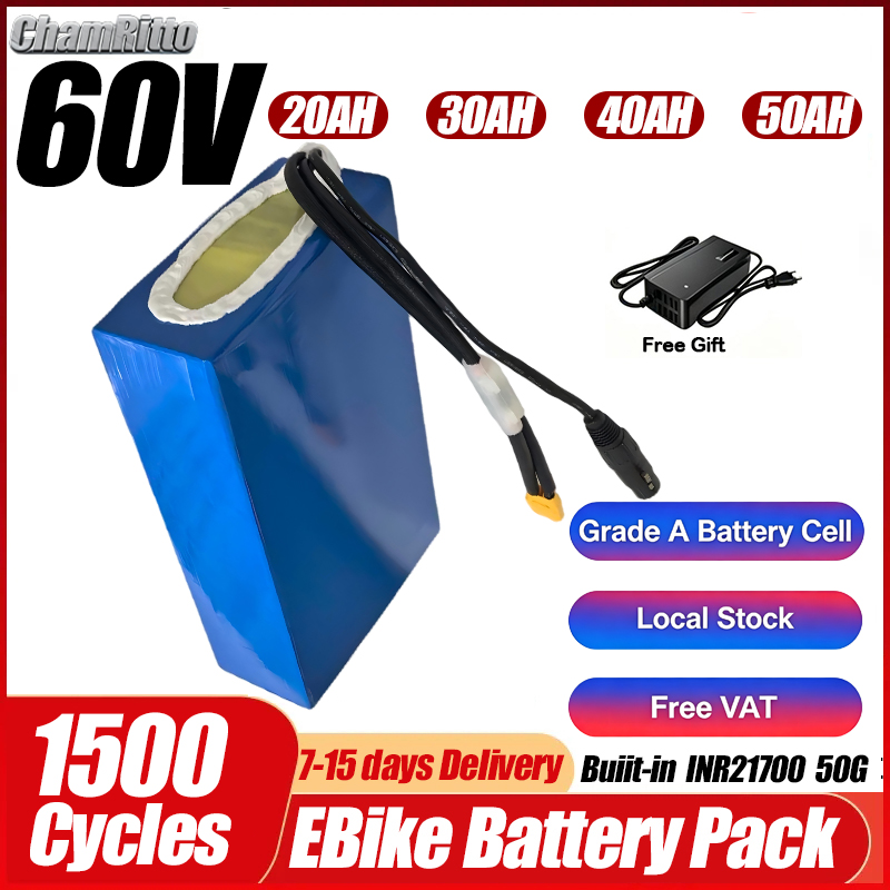 Elektryczny rower 60V 1500W, b – 60V 50Ah Electric Scooter Battery recenzja i cena